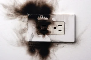 burning plastic smell from outlets